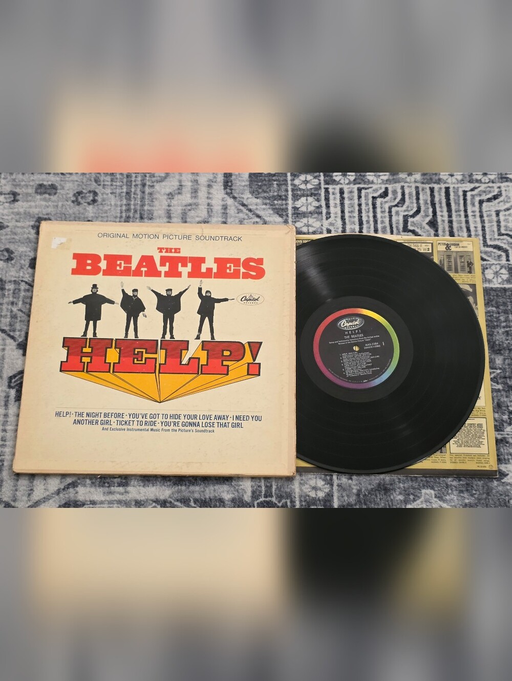 Beatles HELP! Mono MAS 2386 Vinyl LP Capitol Records VG Vintage US Player Copy